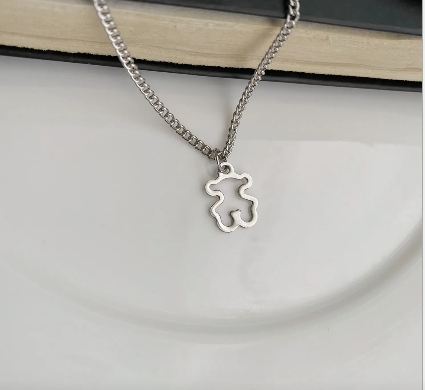 Necklace - Silver Teddy Bear