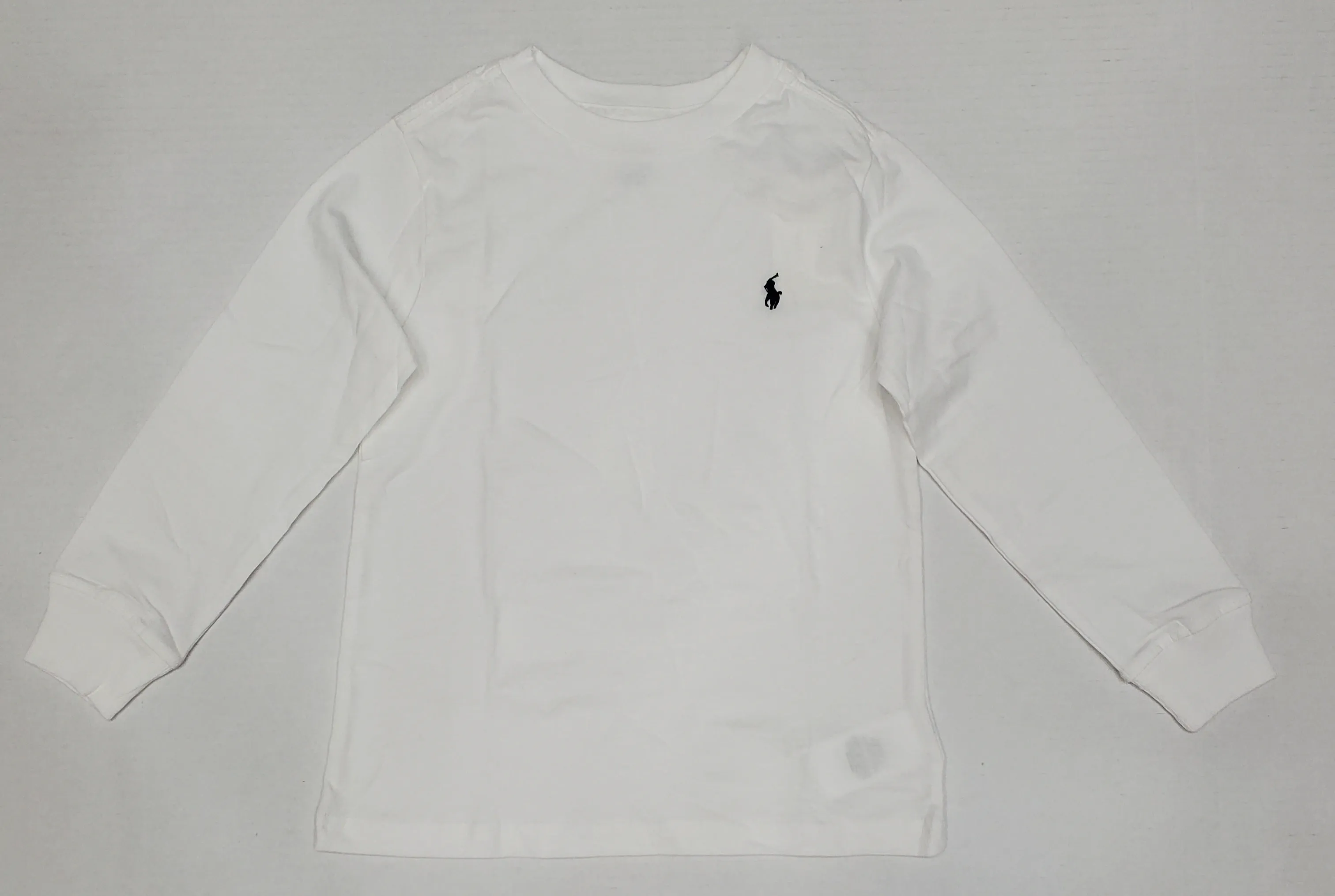 Nwt Kids Polo Ralph Lauren White Small Pony  L/S Tee (2T-7)