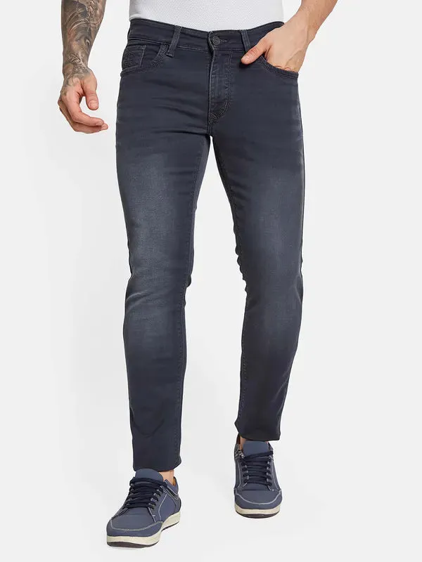 Octave Men Skinny Fit Mid-Rise Light Fade Stretchable Jeans