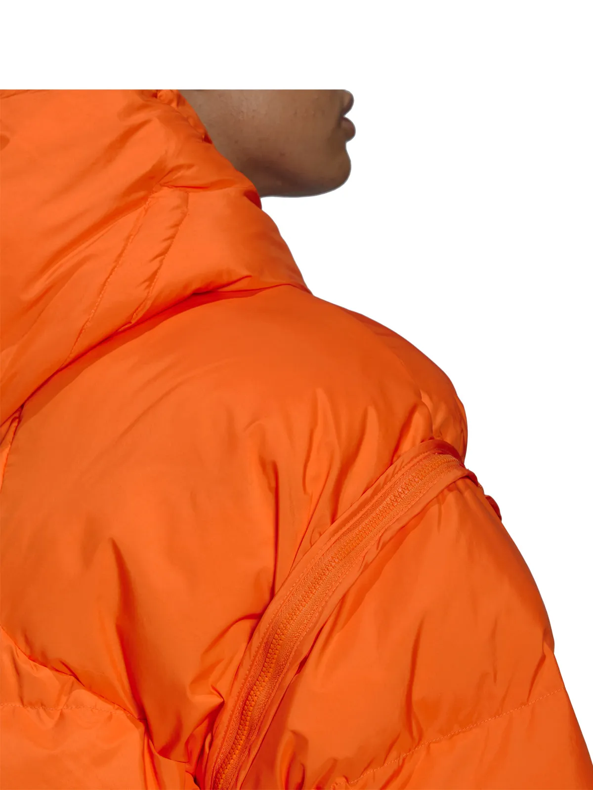 Orange Pull On Puffer Jacket