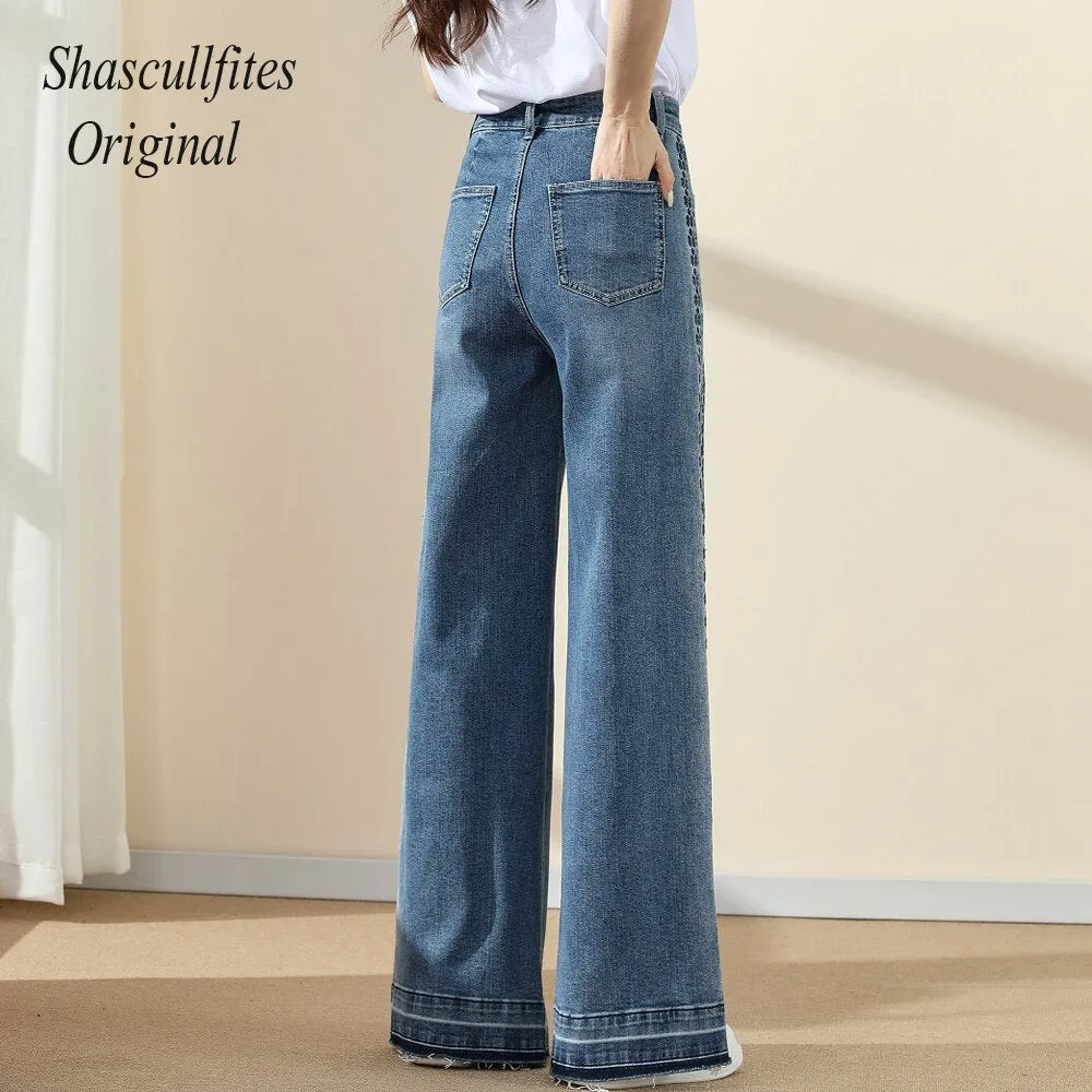 Original High Waist Loose Women Fitting Pants Wide Leg Jeans Straight Baggy Jeans