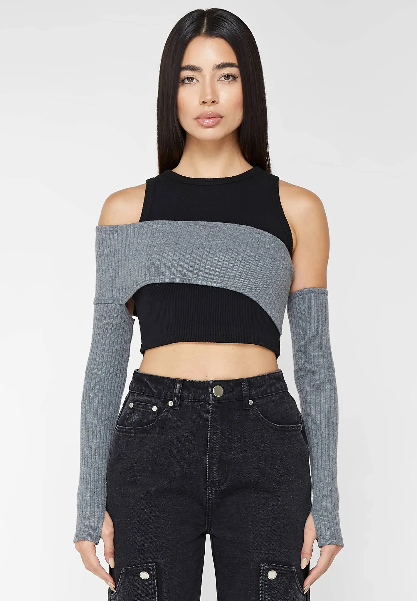 Overlay Knit Crop