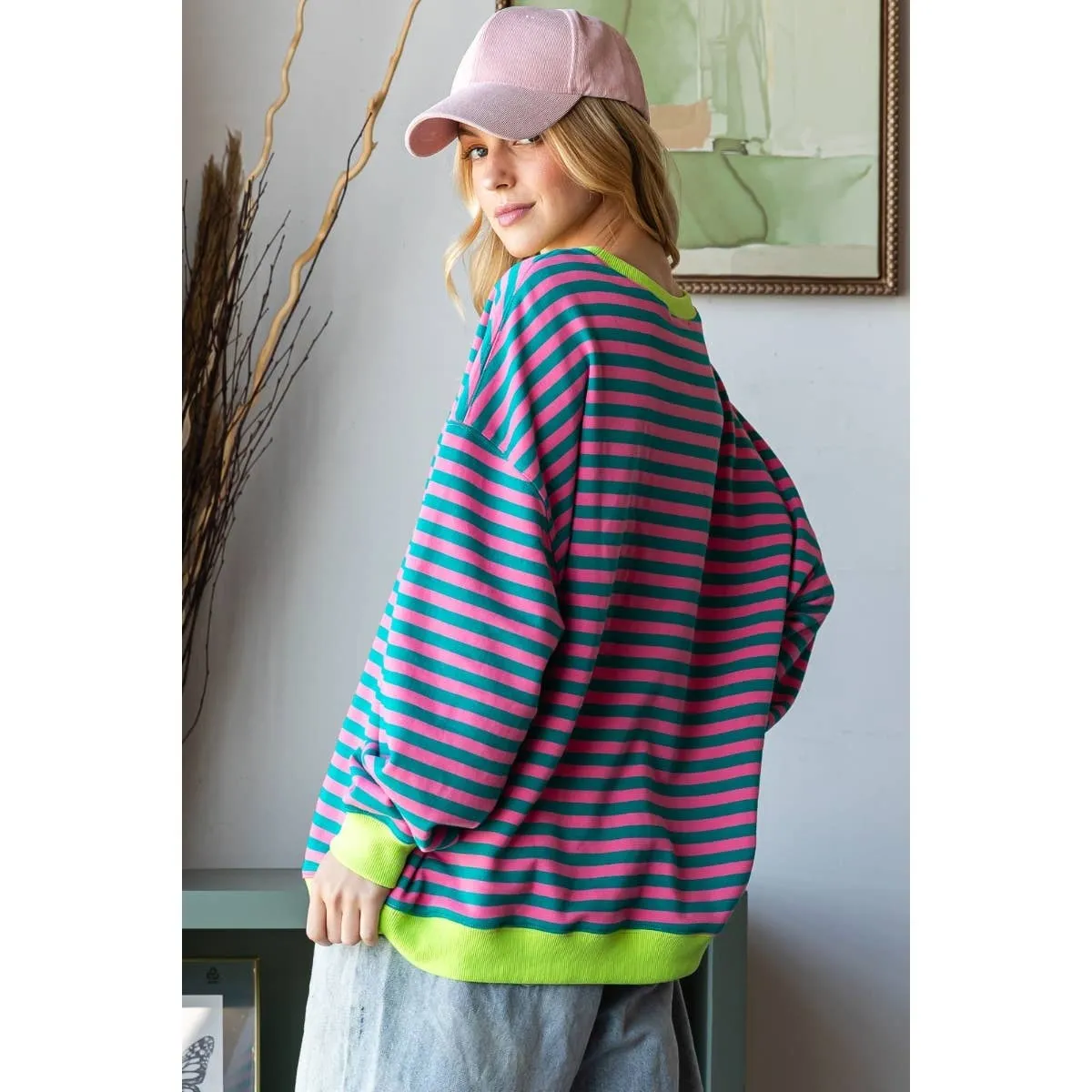 Oversize Striped Top