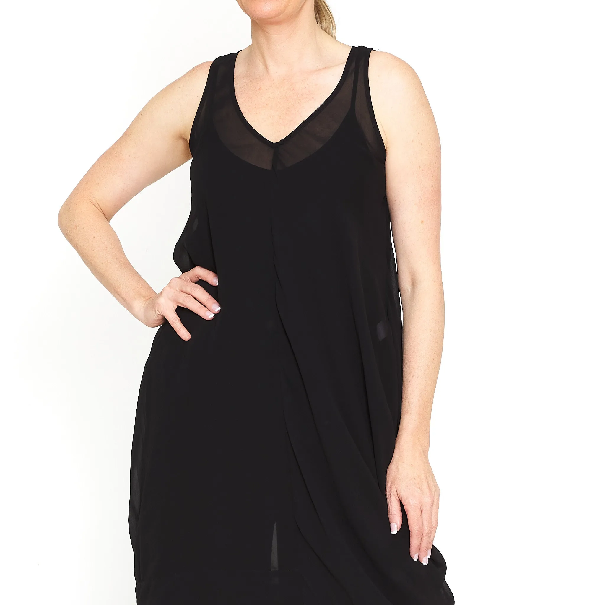 Paola Black Tunic Dress