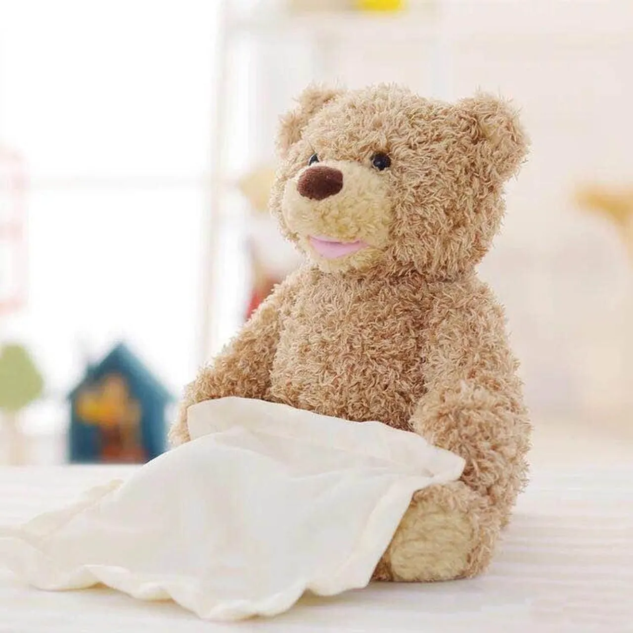 Peek A Boo Bear with Blanket Interactive Plush Teddy