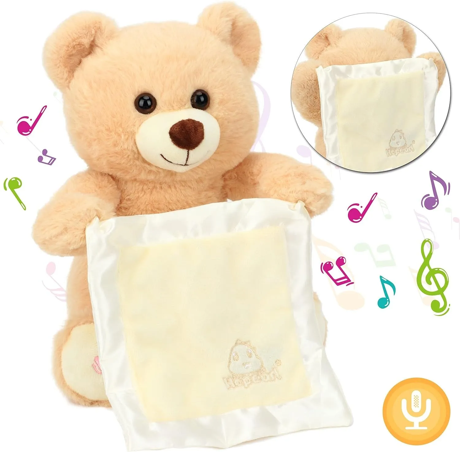 Peek A Boo Bear with Blanket Interactive Plush Teddy