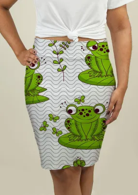 Pencil Skirt with Frogs