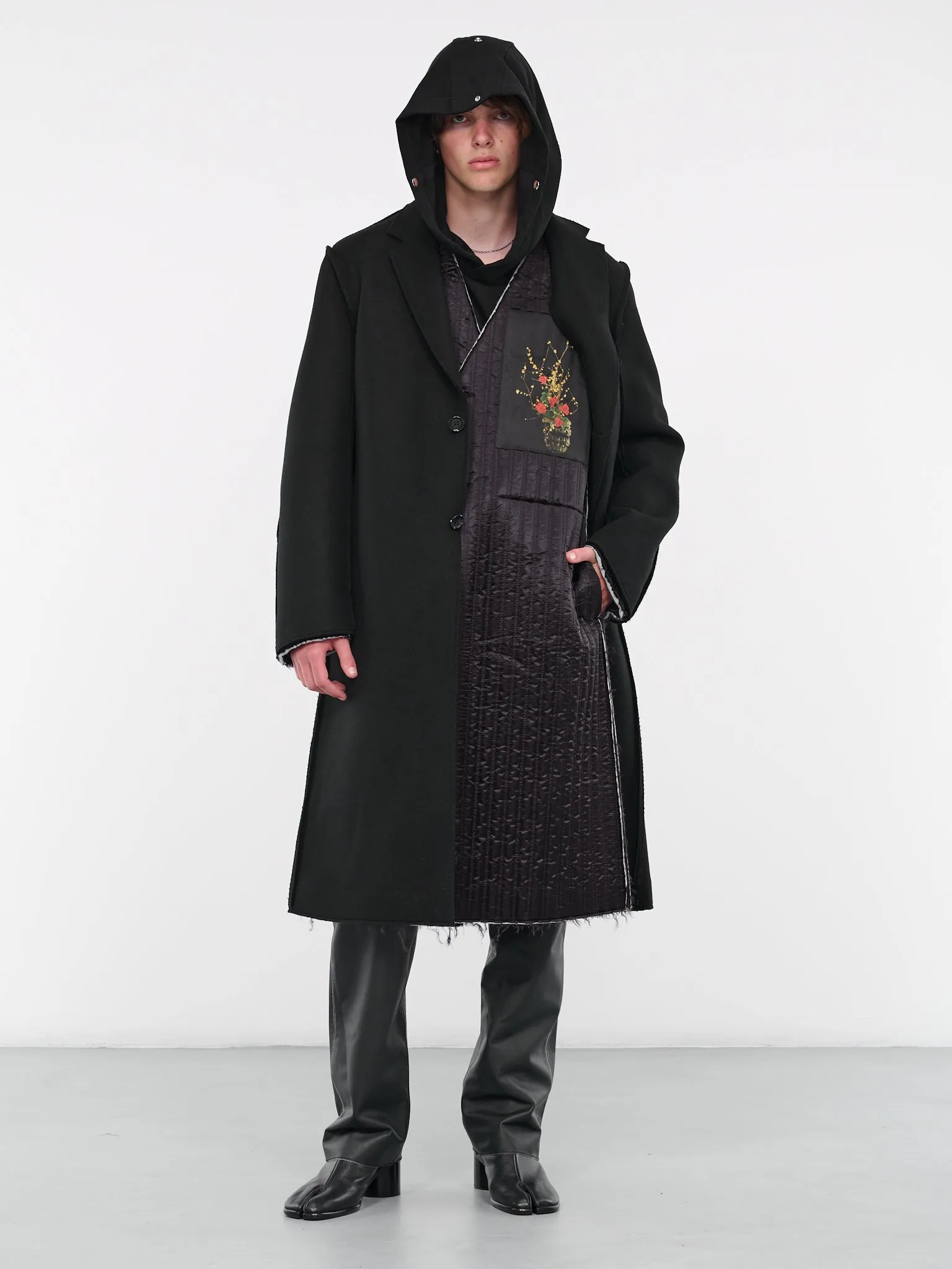 Perforated Coat (C001-BLACK)