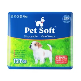 Pet Soft Disposable Male Diaper 15-33cm (xs)