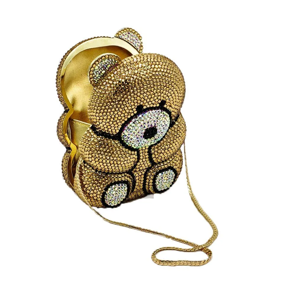 Pre Order:  Teddy Gold Crystal Handbag