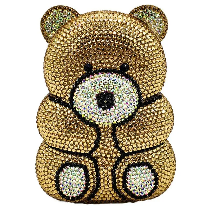 Pre Order:  Teddy Gold Crystal Handbag