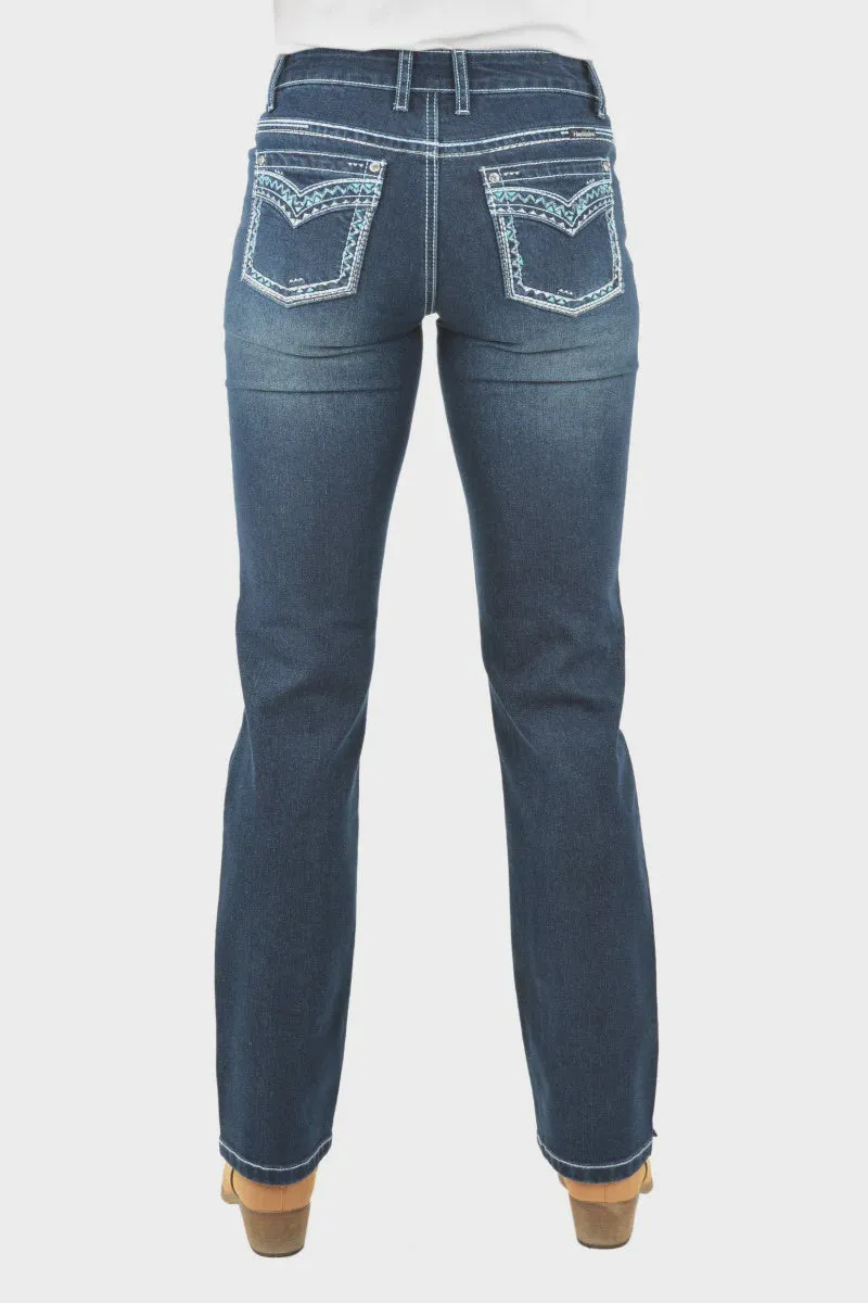 Pure Western Geraldine Straight Leg Jean - Midnight