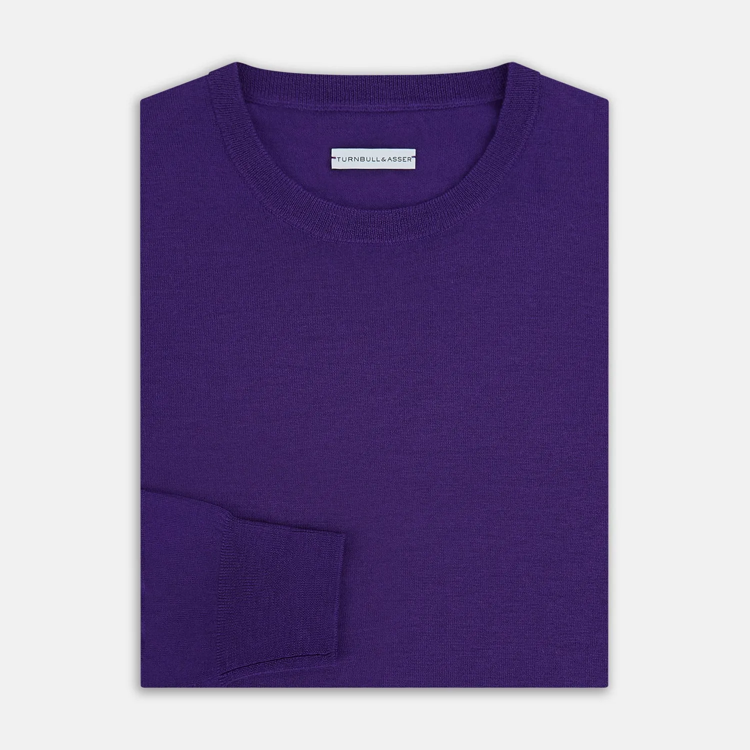 Purple Merino Round Neck Jumper