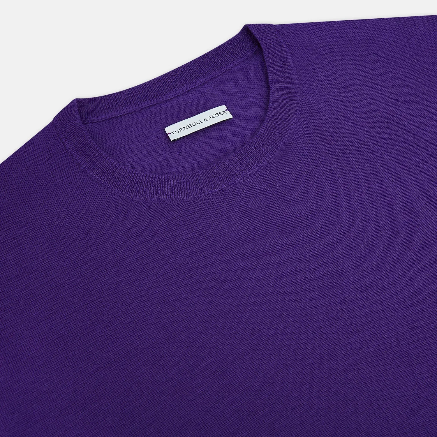 Purple Merino Round Neck Jumper