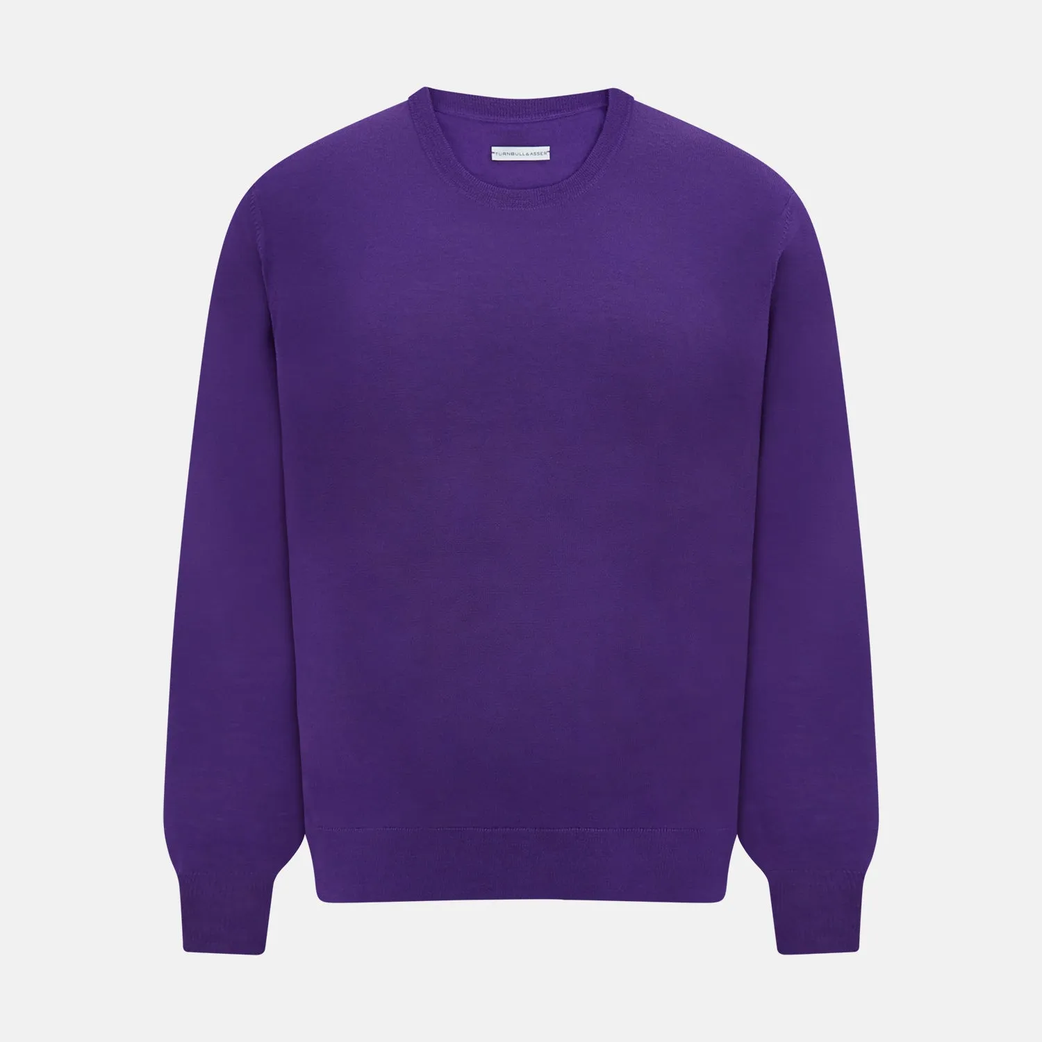 Purple Merino Round Neck Jumper