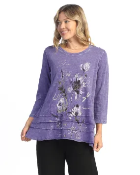 Purple Mineral Washed 100% Cotton Slub Tunic