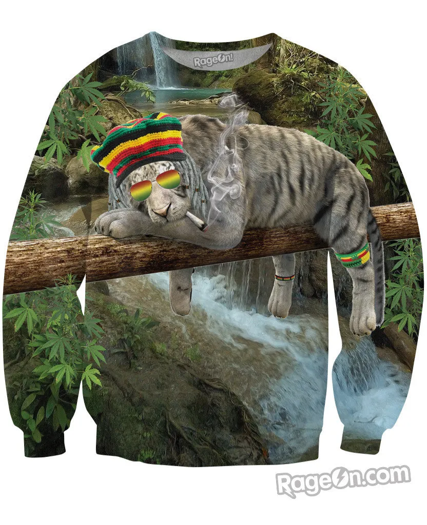 Rasta Tiger Crewneck Sweatshirt