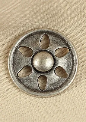 Rivet-Plate Blossom Antique Silver