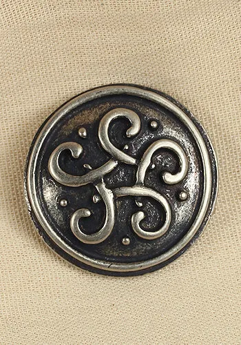 Rivet-Plate Celtic Knot Antique Silver