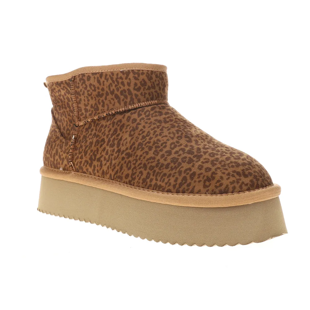 Room Service Leopard Platform Booties