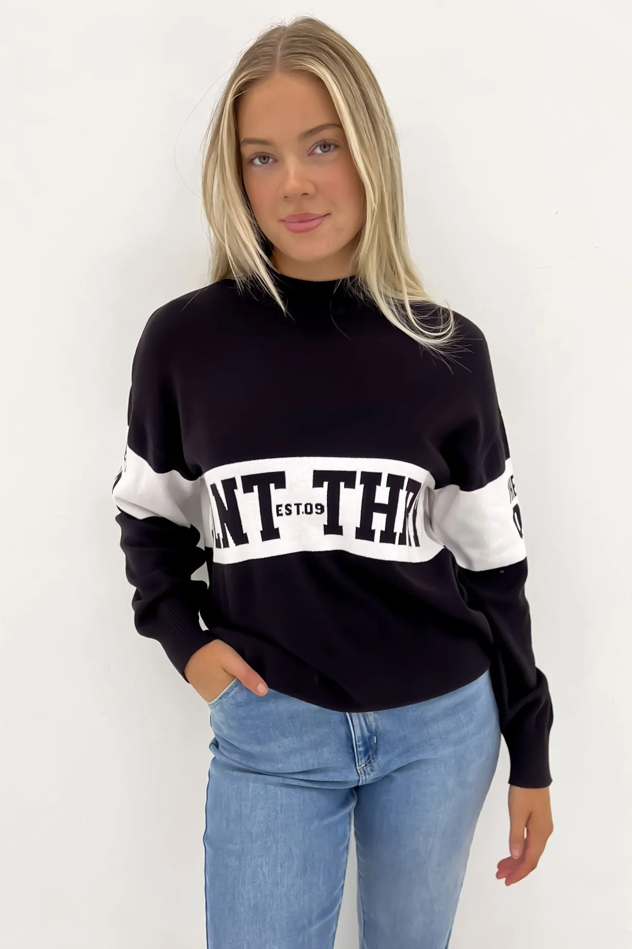 Sequence Knit Jumper Black