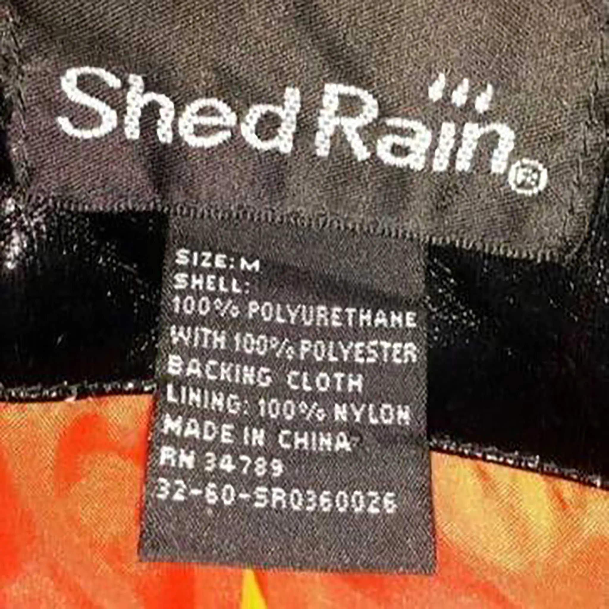 Shed Rain Black Waterproof Rain Jacket, Women's Medium