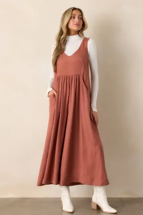 She's So Lovely Terracotta Wide Leg Jumpsuit