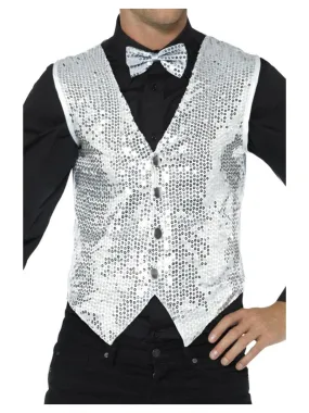 Silver Sequin Waistcoat