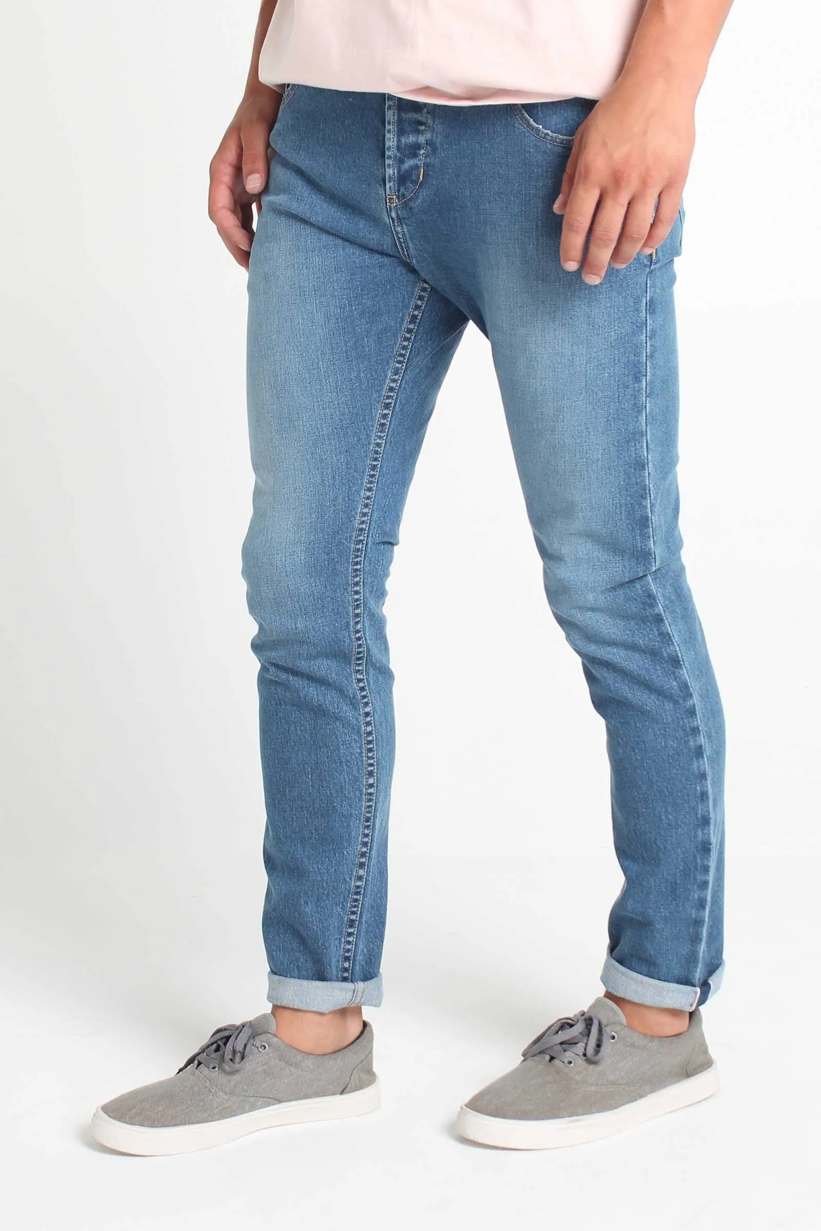 Skinny Fit 5-Pocket Jeans With Button-Fly