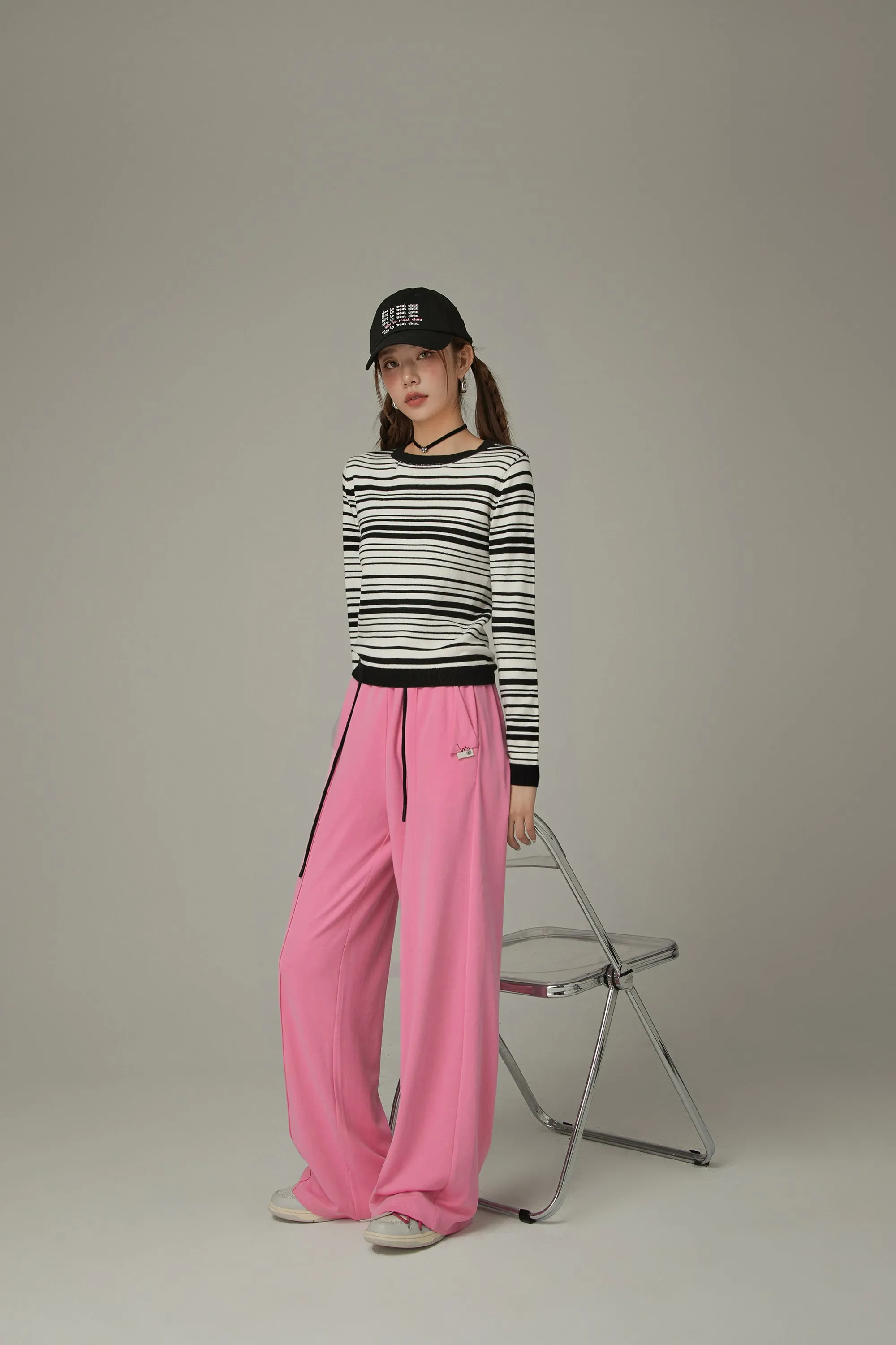 Slim Stripe Knit Top