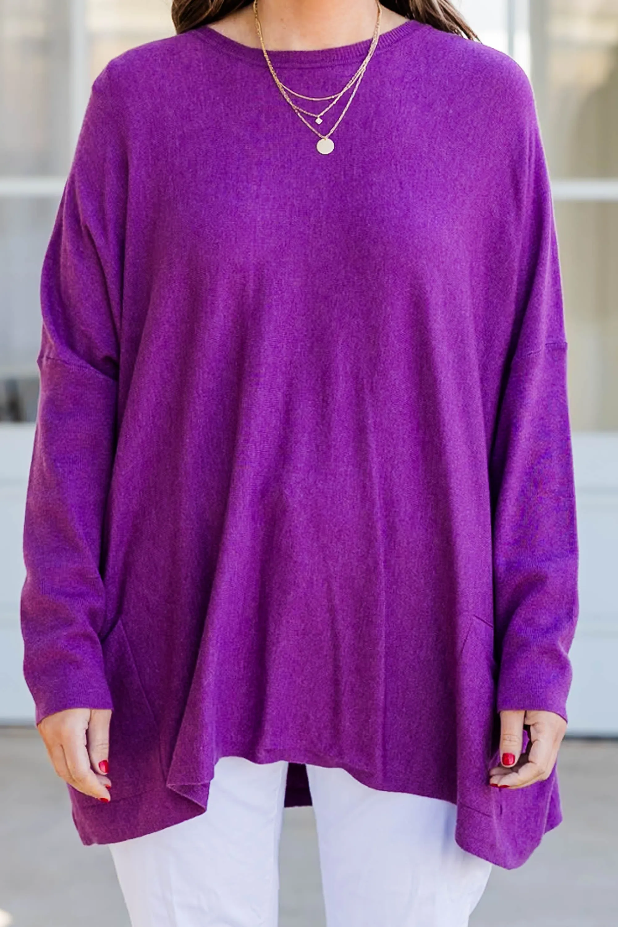 Snow Whispers Tunic, Heather Plum