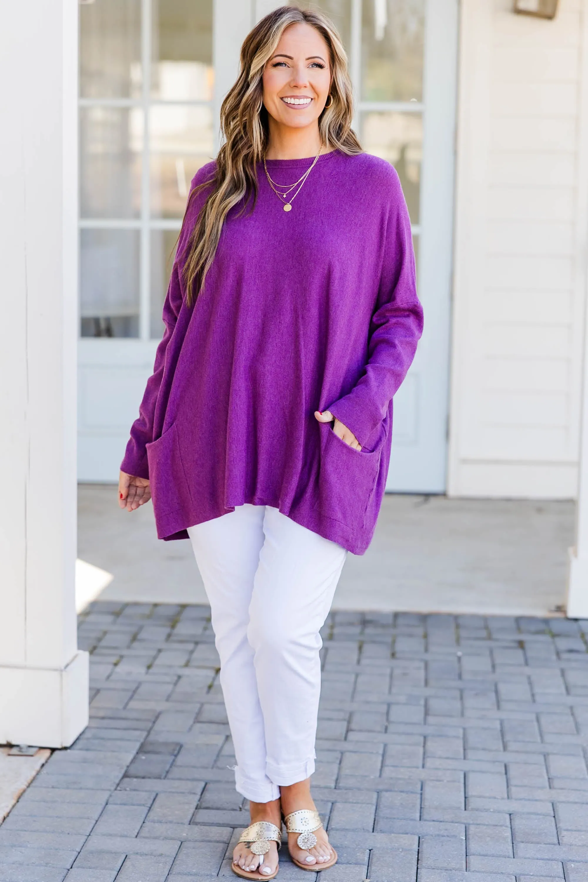 Snow Whispers Tunic, Heather Plum