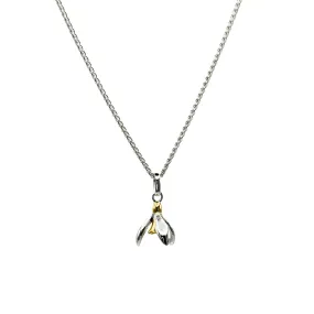 Snowdrop Silver & Gold Vermeil necklace