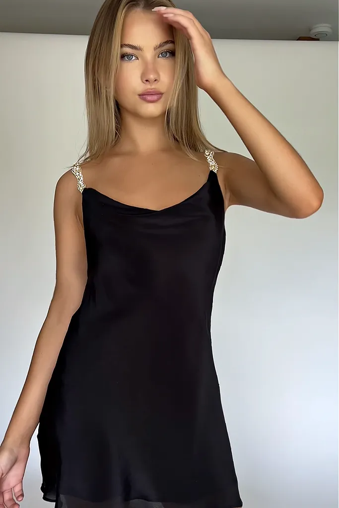 SOFIA MINI DRESS - NIGHT NYMPH SILK