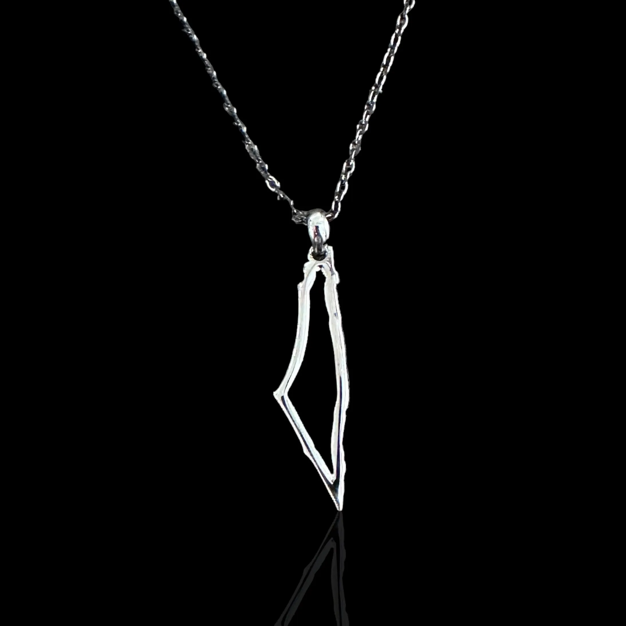 Sterling Silver Palestine Map Outline Necklace - Available in 3 Colors