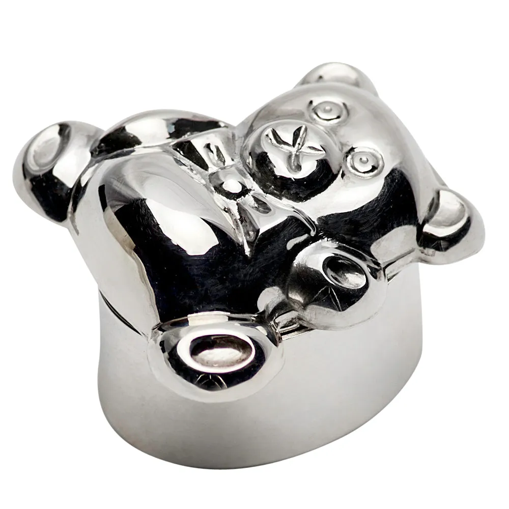 Sterling Silver Teddy Bear Shape Box