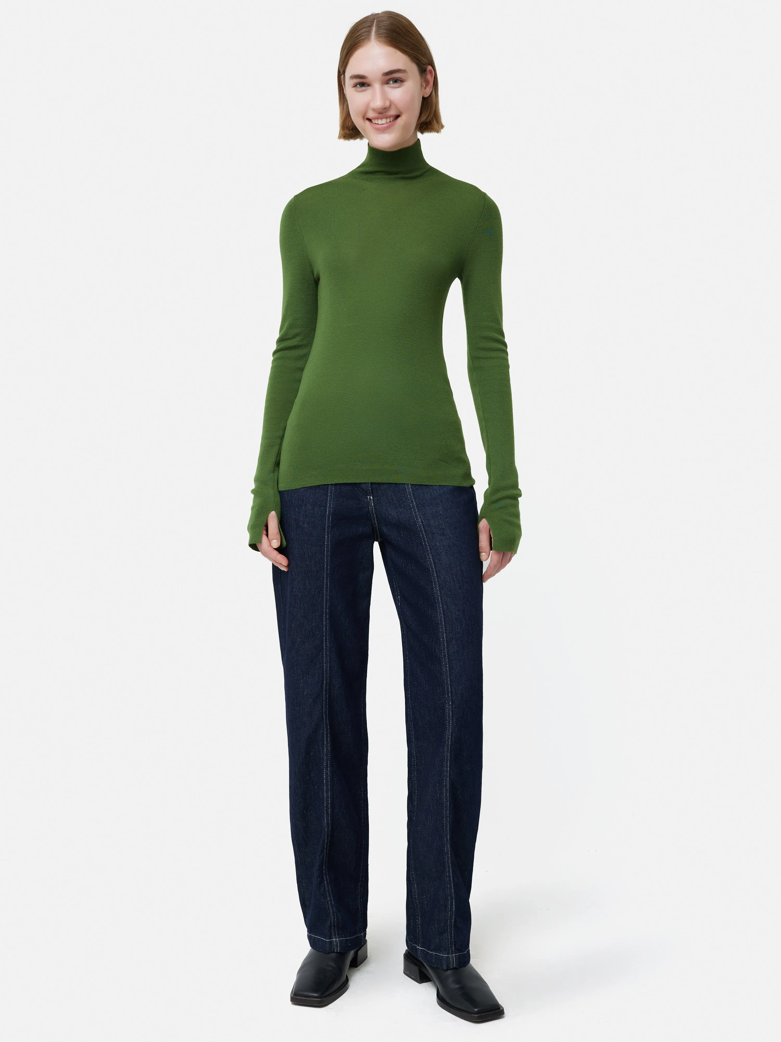 Superfine Merino Jumper | Green