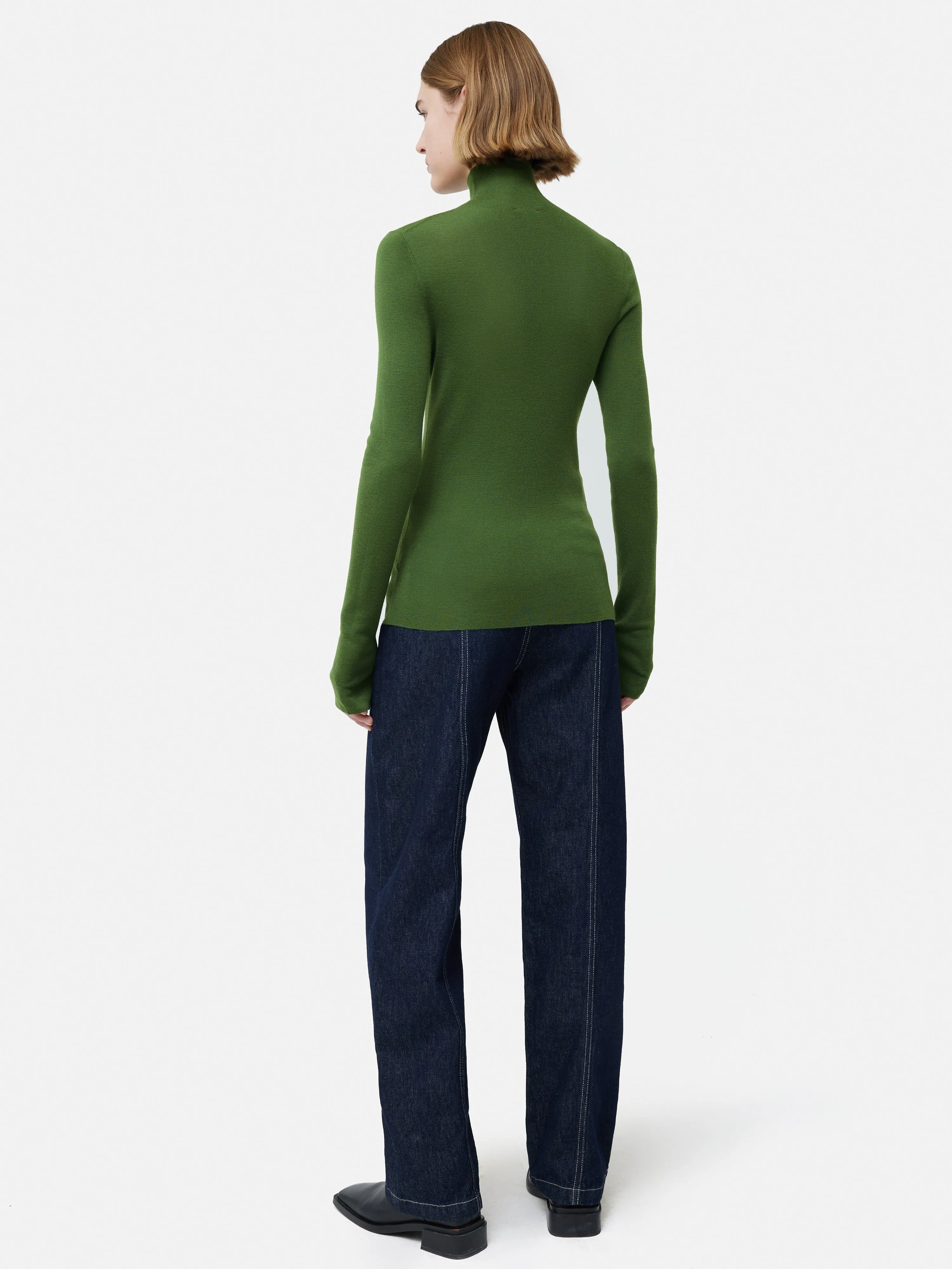 Superfine Merino Jumper | Green