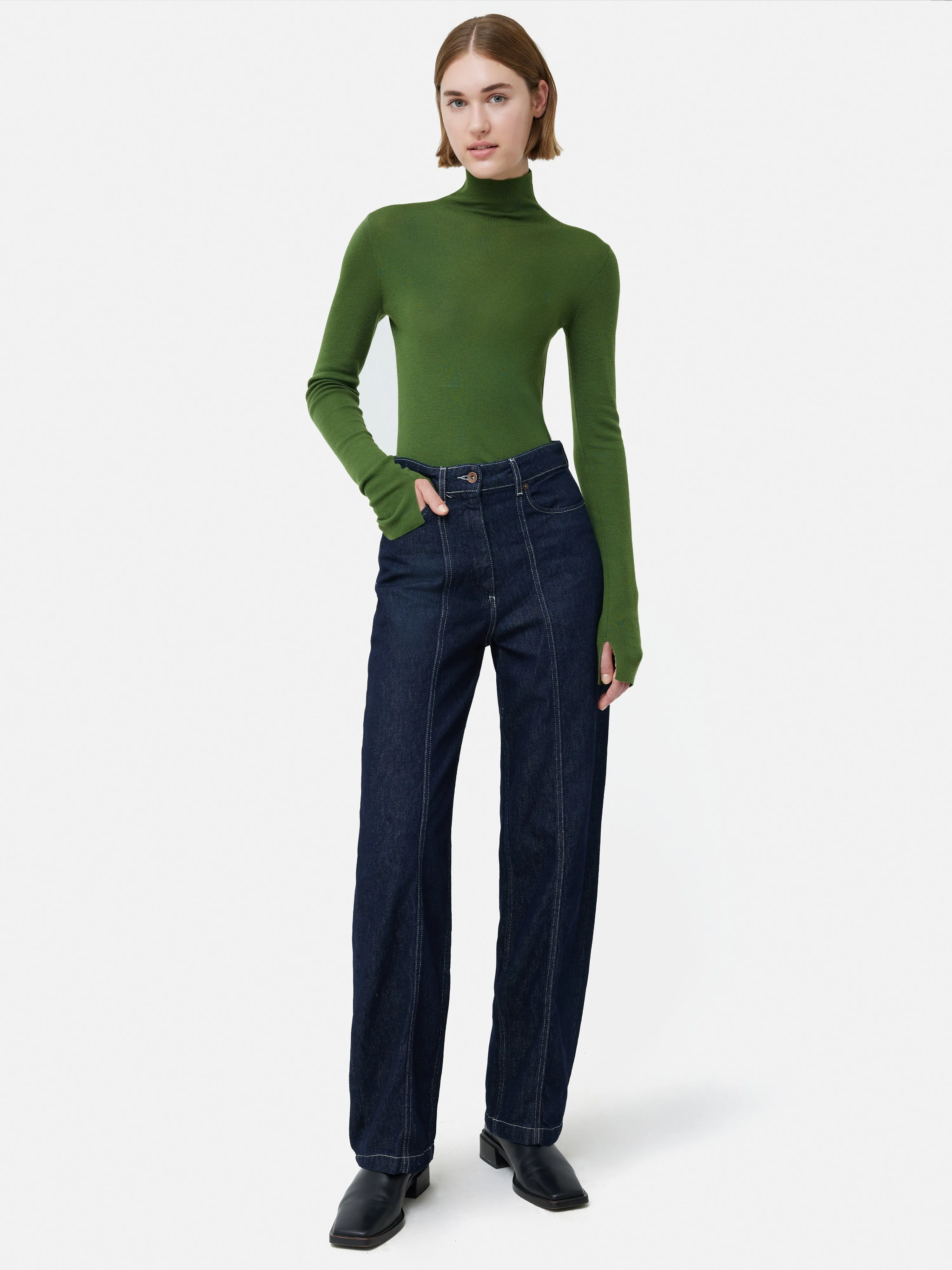 Superfine Merino Jumper | Green