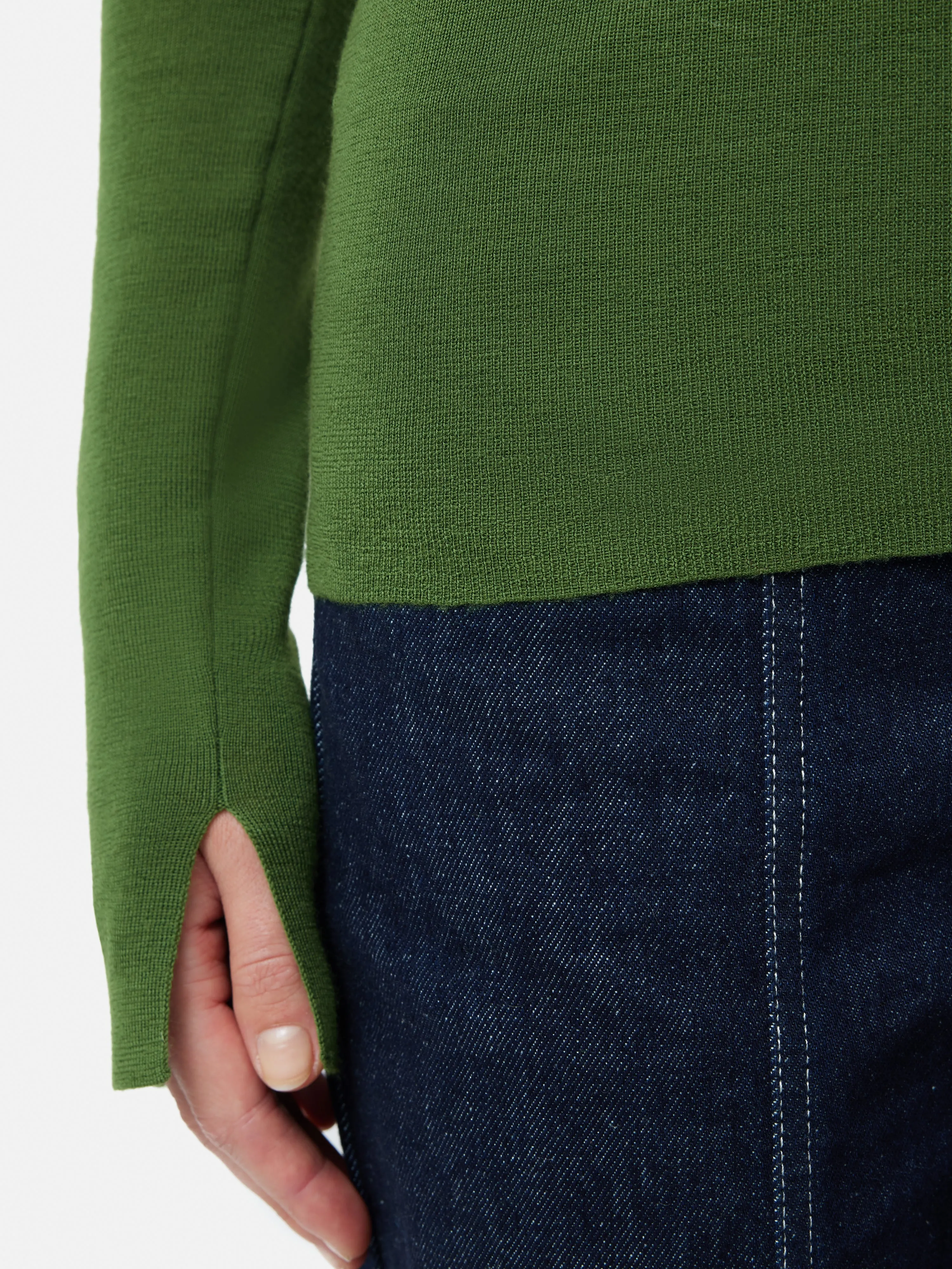 Superfine Merino Jumper | Green