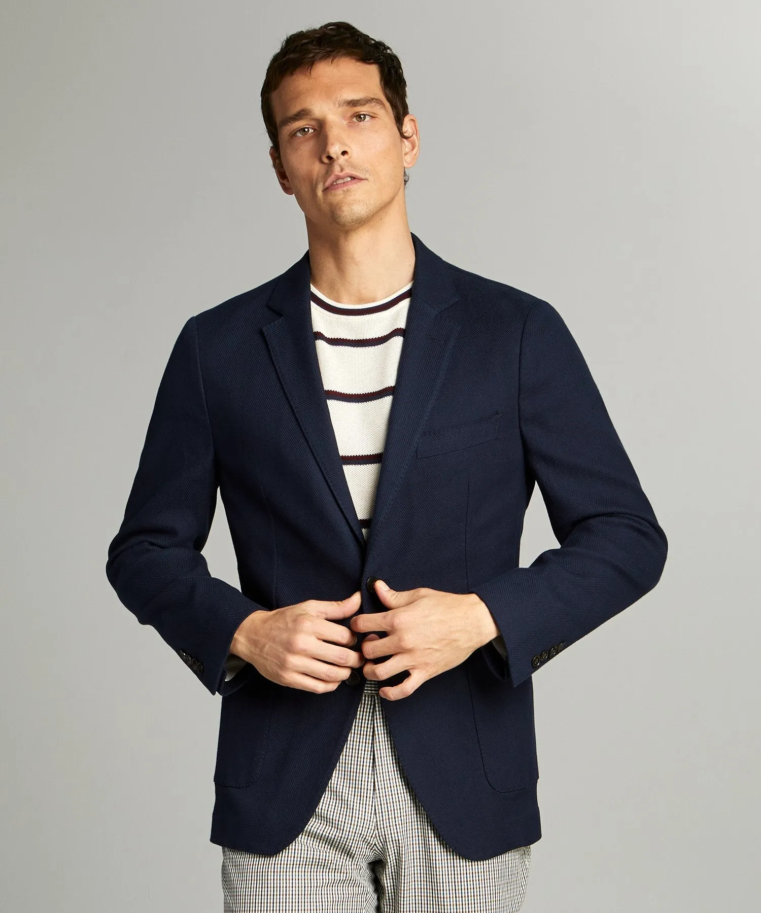 Sutton Italian Pique Sportcoat in Navy