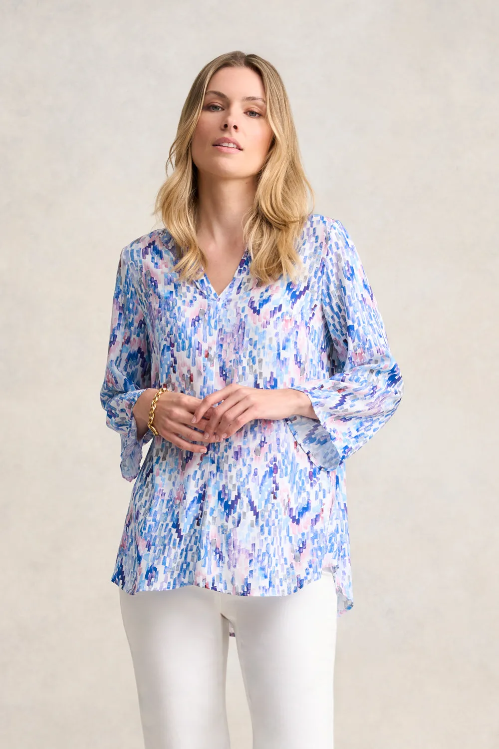 Swing Hem Tunic - Abstract Texture