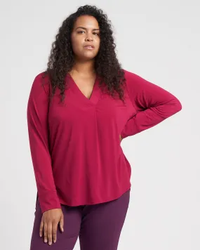 Swoop High-Low Jersey Tunic - Berry