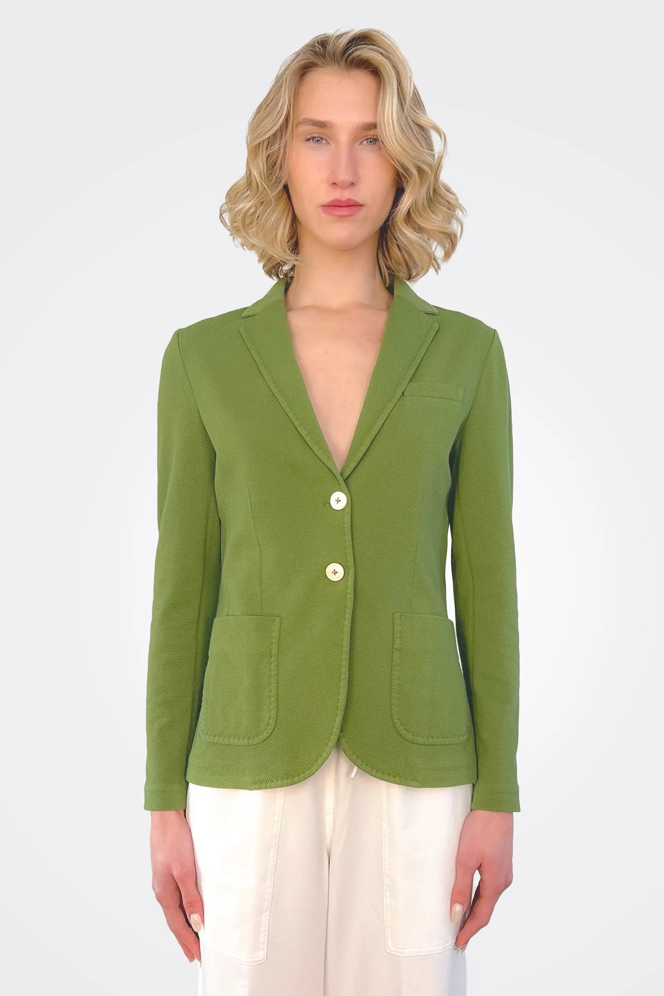 Tailored Slim Fit Oxford Blazer - Pistachio