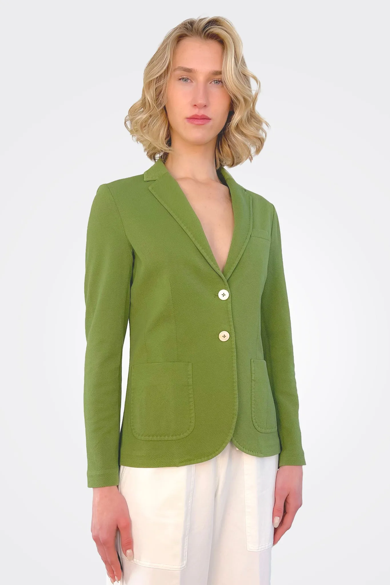 Tailored Slim Fit Oxford Blazer - Pistachio