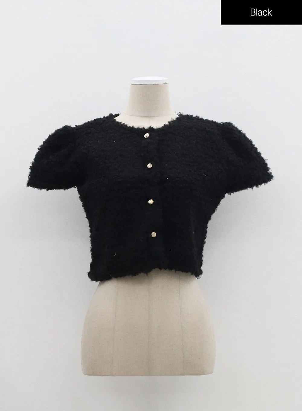 Teddy Cropped Cardigan OM314