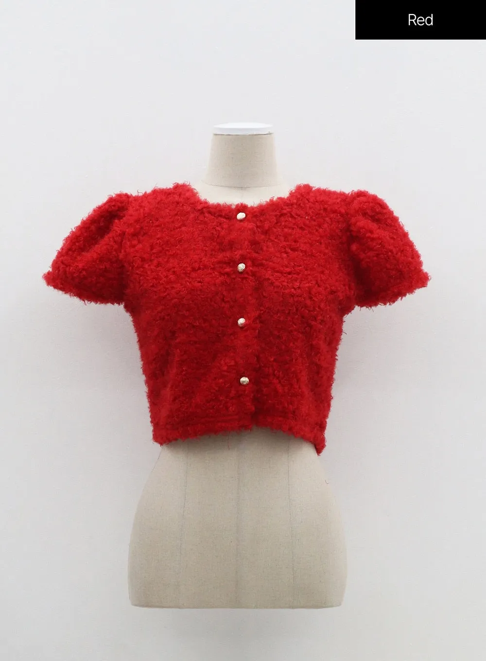 Teddy Cropped Cardigan OM314