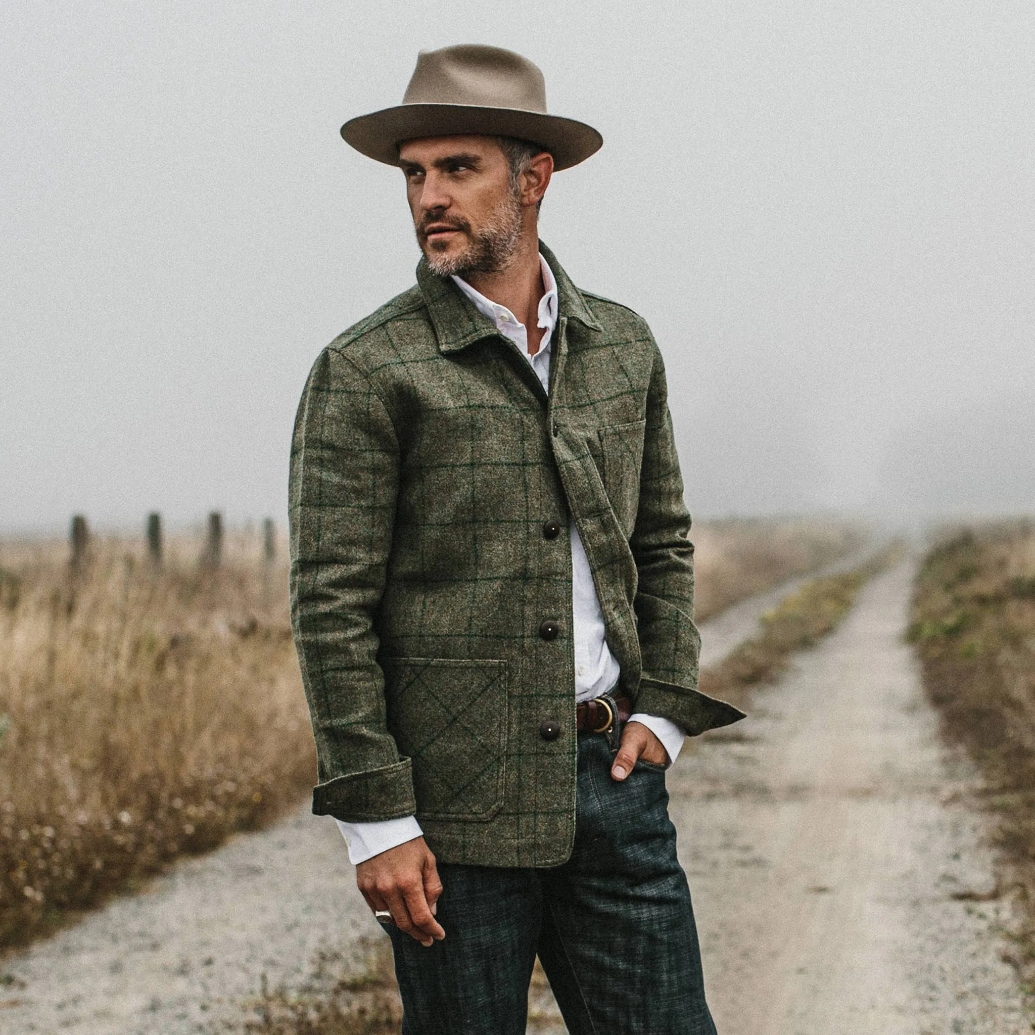 The Ojai Jacket in Windowpane Wool