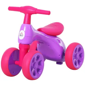 Toddler Training Walker Balance Ride-On Toy with Rubber Wheels Purple