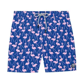 TOM & TEDDY - Men's Shorts  (Rose Blue & Flamingos)